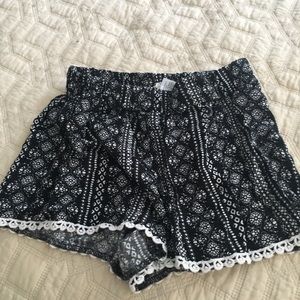 Black and White Shorts